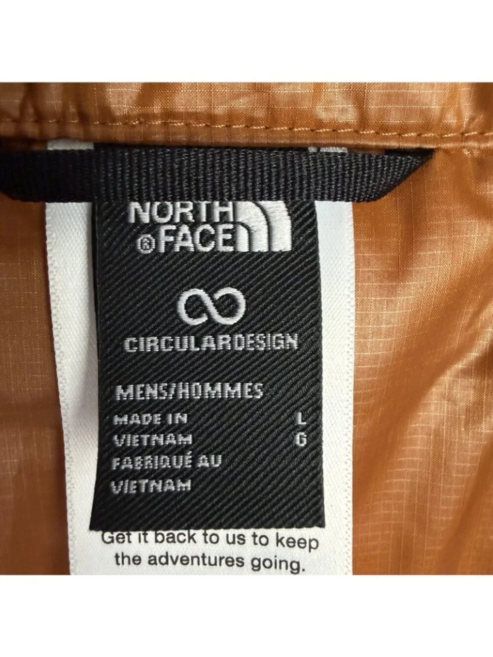 North Face ThermoBall Jacket Men L Burnt Umber Puffer Quilted $200 Flaw